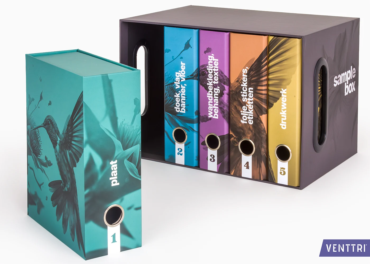 Luxus-Aufbewahrungsbox mit 4 Mappen und 1 Box