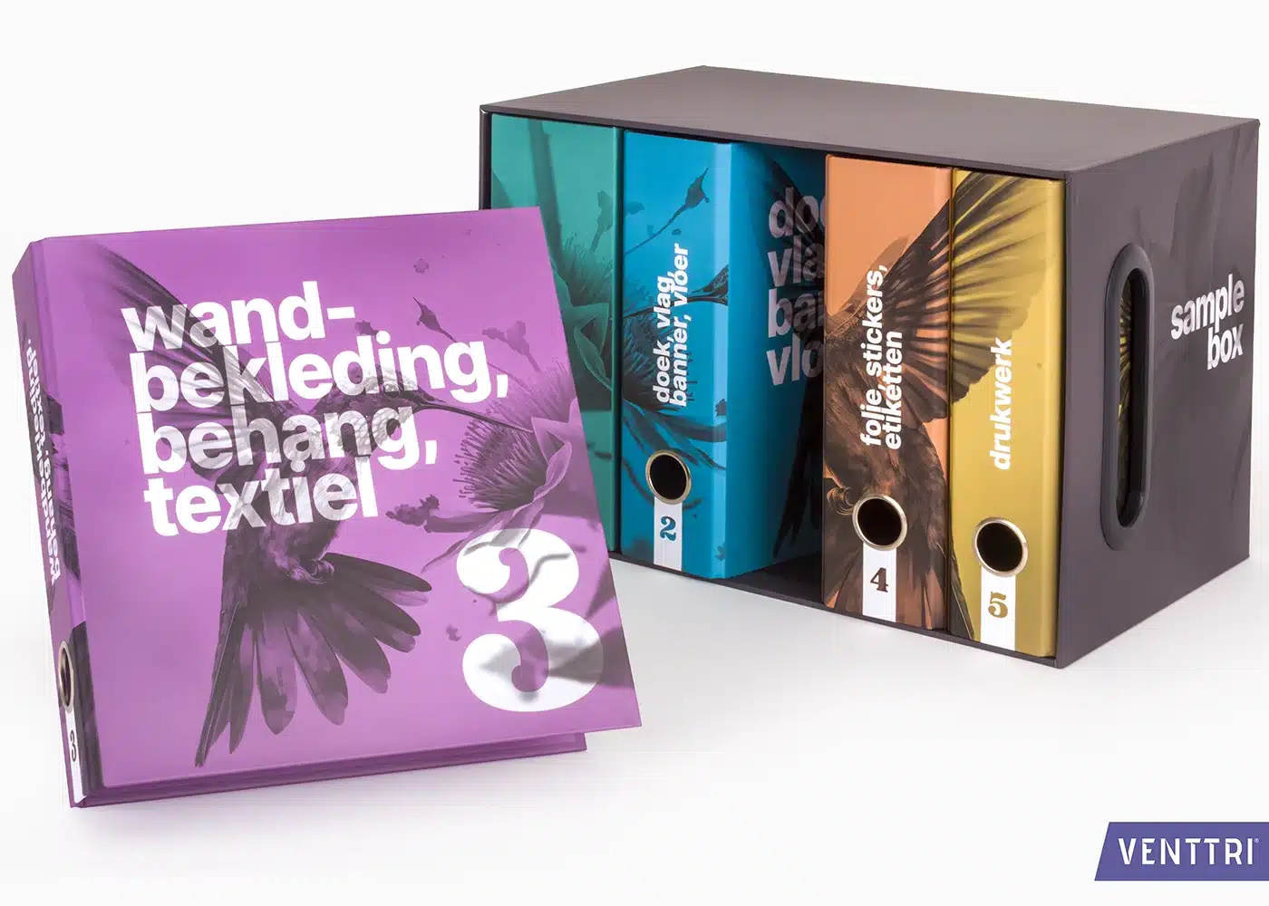 Luxe bewaarbox met 4 mappen en 1 box